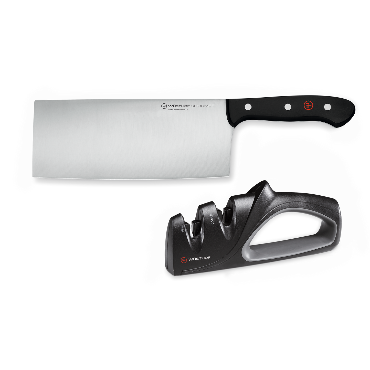 Gourmet Chinese Chef's Knife & Sharpener Set