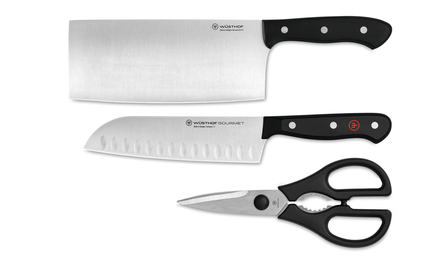 Gourmet 3-piece Knife and Shears Utility Set