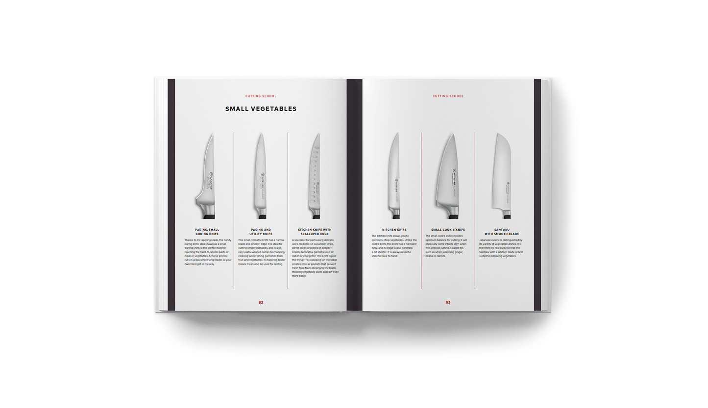 Livret WÜSTHOF et application Book : Les couteaux - la magie de la découpe